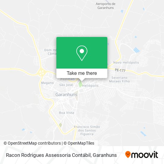 Mapa Racon Rodrigues Assessoria Contábil
