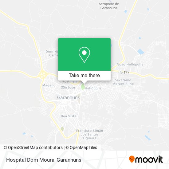 Hospital Dom Moura mapa