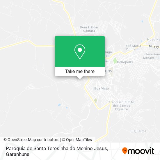 Mapa Paróquia de Santa Teresinha do Menino Jesus