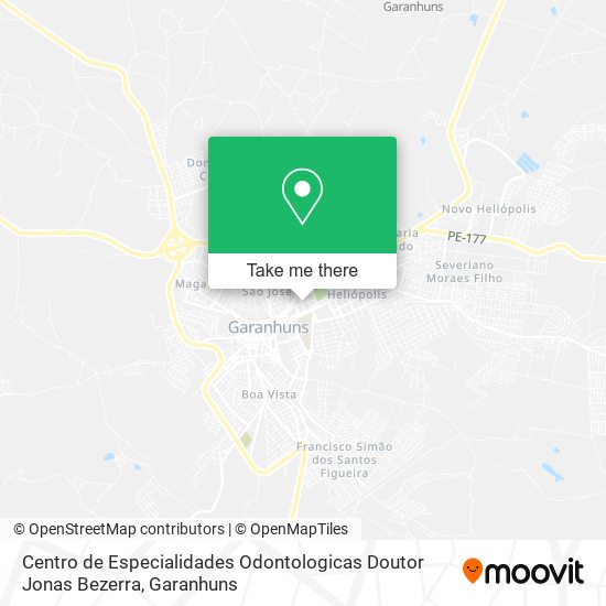 Mapa Centro de Especialidades Odontologicas Doutor Jonas Bezerra