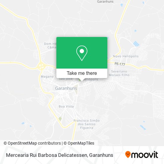 Mapa Mercearia Rui Barbosa Delicatessen