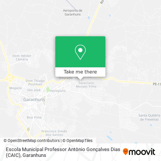 Escola Municipal Professor Antônio Gonçalves Dias (CAIC) mapa
