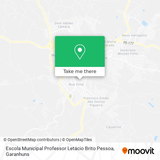 Escola Municipal Professor Letácio Brito Pessoa mapa