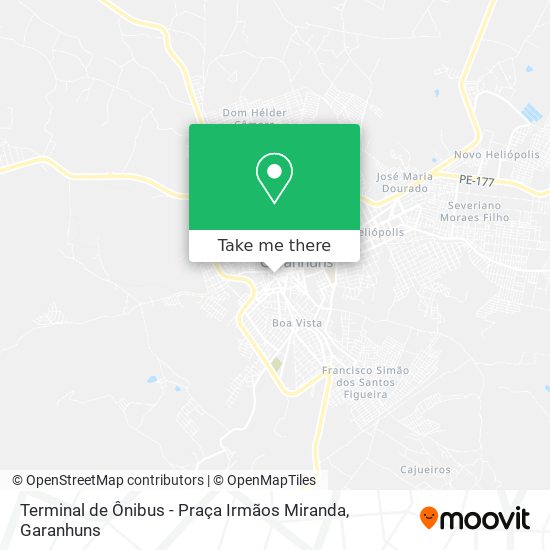 Mapa Terminal de Ônibus - Praça Irmãos Miranda