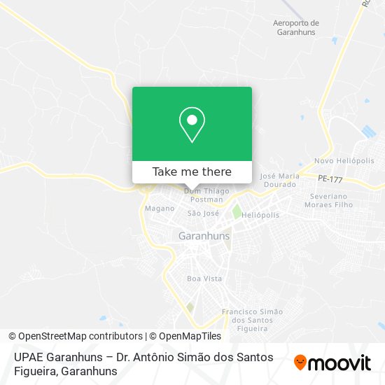Mapa UPAE Garanhuns – Dr. Antônio Simão dos Santos Figueira
