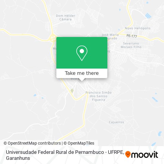 Mapa Universudade Federal Rural de Pernambuco - UFRPE