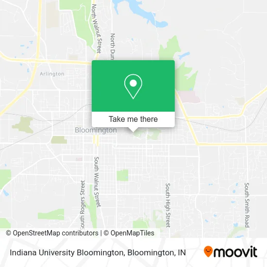 Indiana University Bloomington map