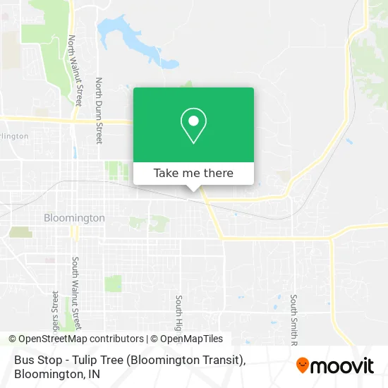 Bus Stop - Tulip Tree (Bloomington Transit) map