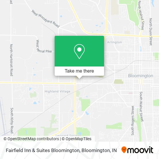 Fairfield Inn & Suites Bloomington map