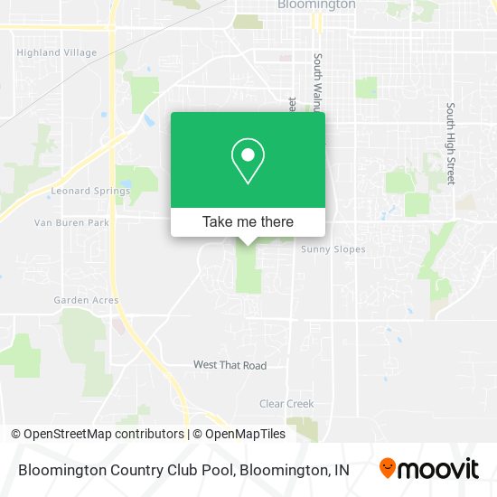 Bloomington Country Club Pool map