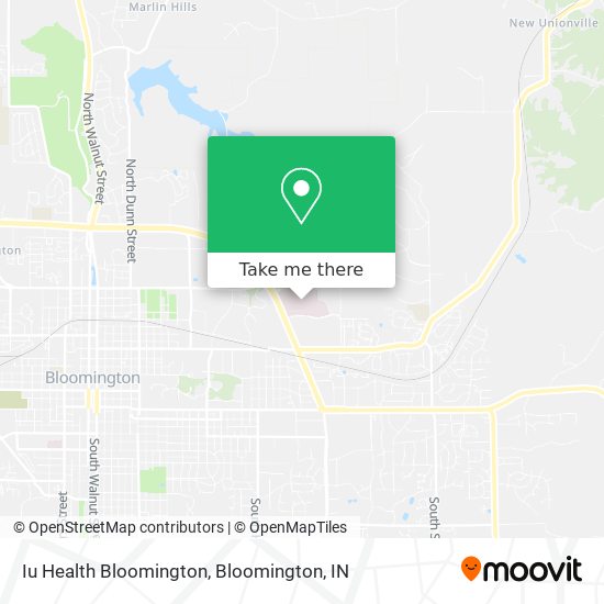 Iu Health Bloomington map