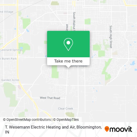 T. Wesemann Electric Heating and Air map