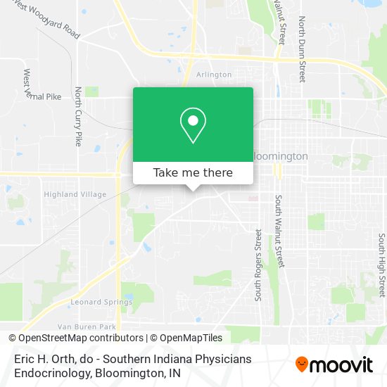 Mapa de Eric H. Orth, do - Southern Indiana Physicians Endocrinology