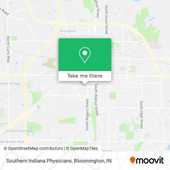 Southern Indiana Physicians map