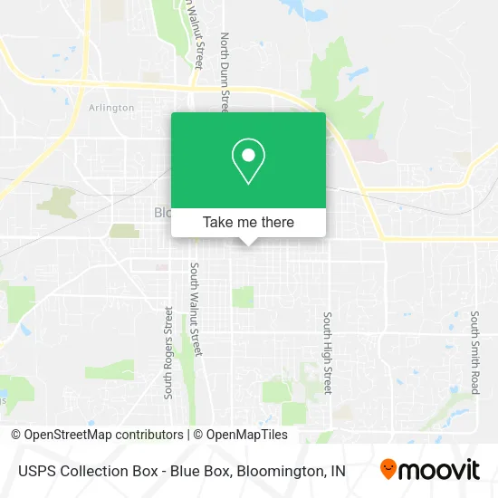 Mapa de USPS Collection Box - Blue Box