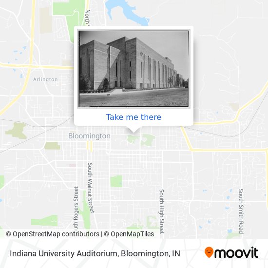 Indiana University Auditorium map
