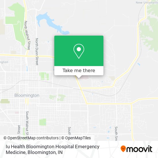 Iu Health Bloomington Hospital Emergency Medicine map