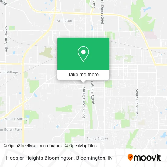 Hoosier Heights Bloomington map