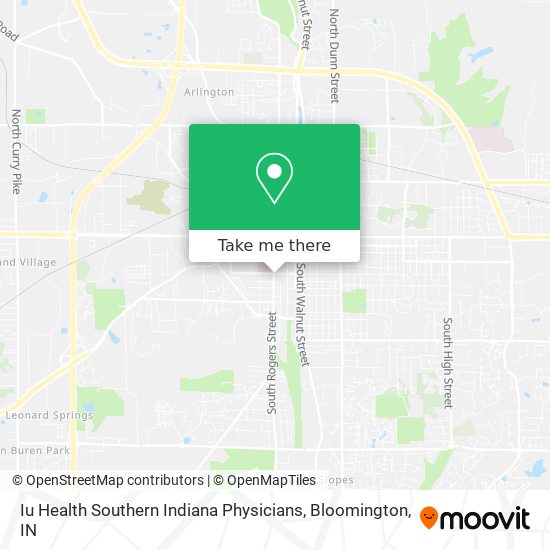 Mapa de Iu Health Southern Indiana Physicians