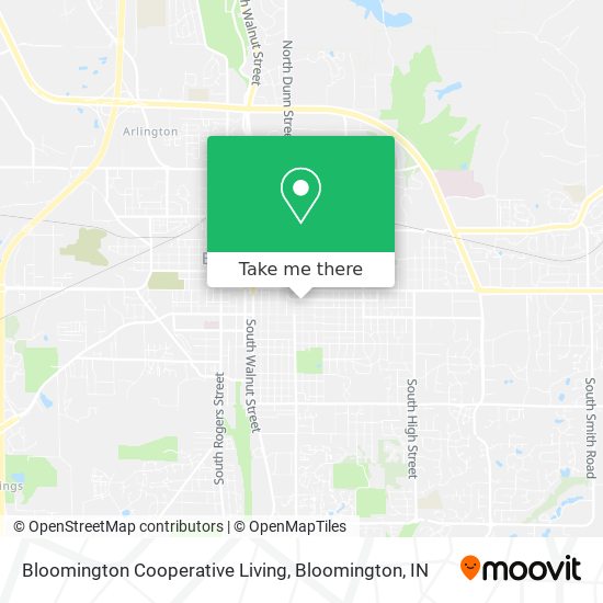 Bloomington Cooperative Living map