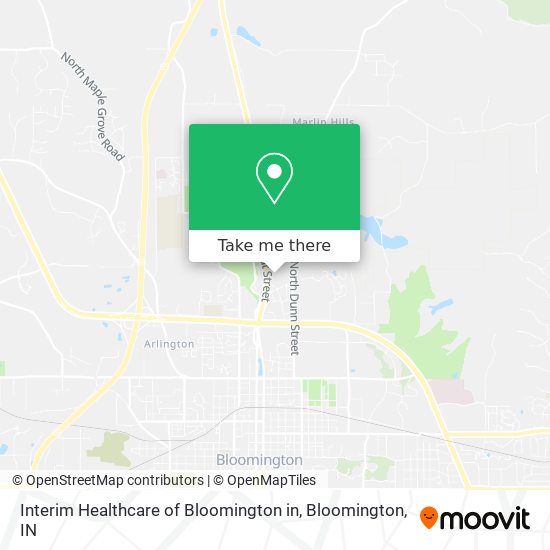 Mapa de Interim Healthcare of Bloomington in