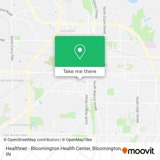 Healthnet - Bloomington Health Center map