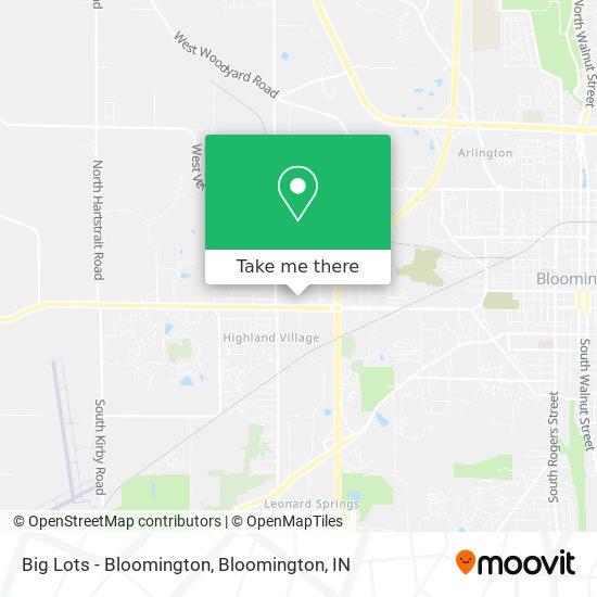 Big Lots - Bloomington map