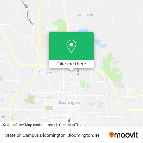 State on Campus Bloomington map
