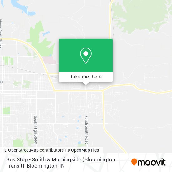 Bus Stop - Smith & Morningside (Bloomington Transit) map