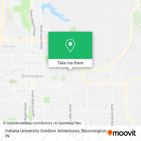 Indiana University Outdoor Adventures map
