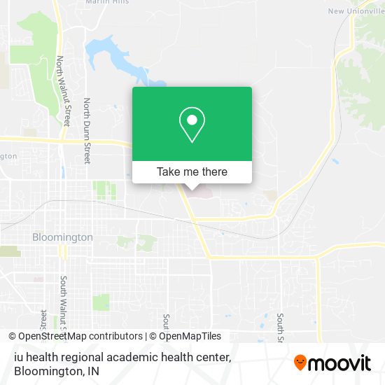 iu health regional academic health center map