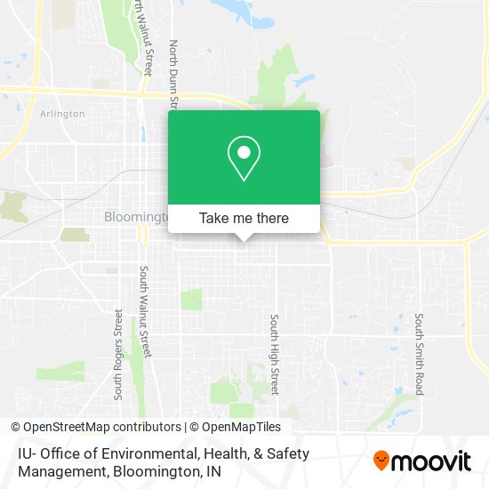IU- Office of Environmental, Health, & Safety Management map