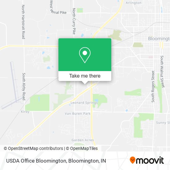USDA Office Bloomington map