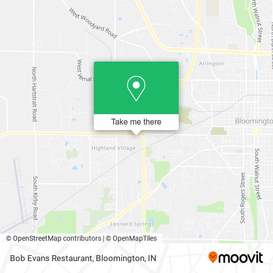 Bob Evans Restaurant map