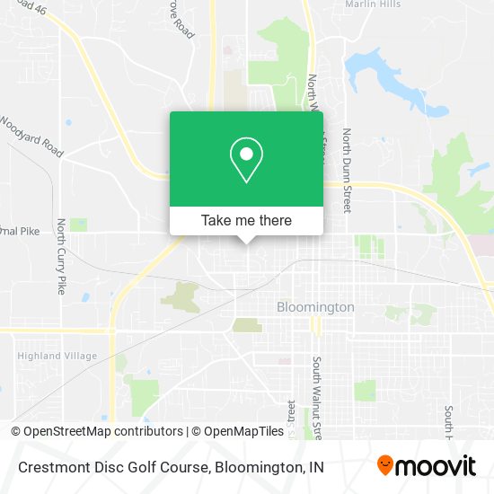 Mapa de Crestmont Disc Golf Course