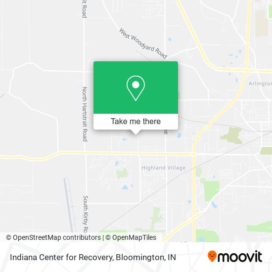 Indiana Center for Recovery map