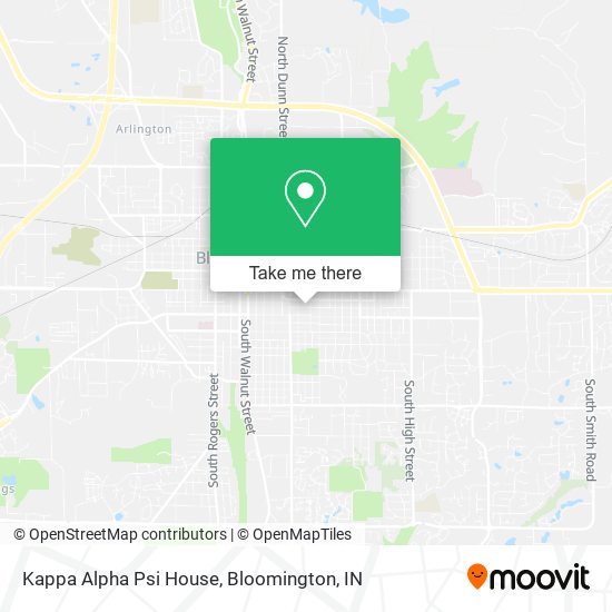 Kappa Alpha Psi House map