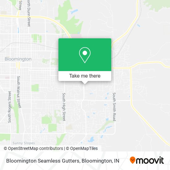 Bloomington Seamless Gutters map