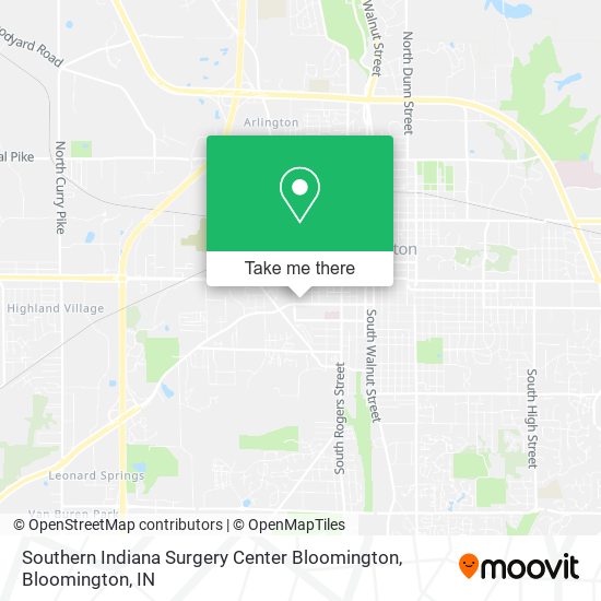 Southern Indiana Surgery Center Bloomington map