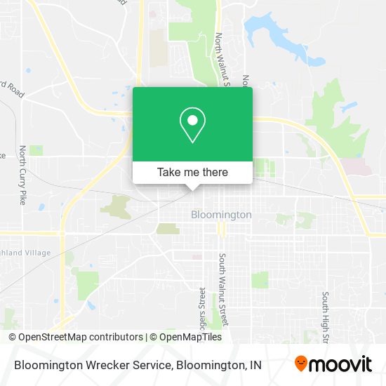Bloomington Wrecker Service map