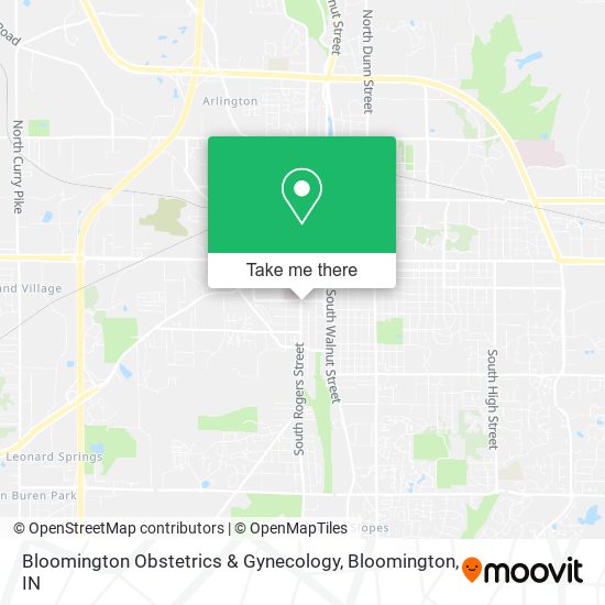 Bloomington Obstetrics & Gynecology map
