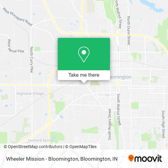 Wheeler Mission - Bloomington map
