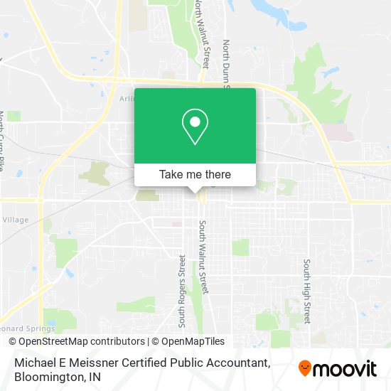 Michael E Meissner Certified Public Accountant map