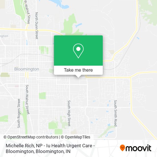 Michelle Rich, NP - Iu Health Urgent Care - Bloomington map