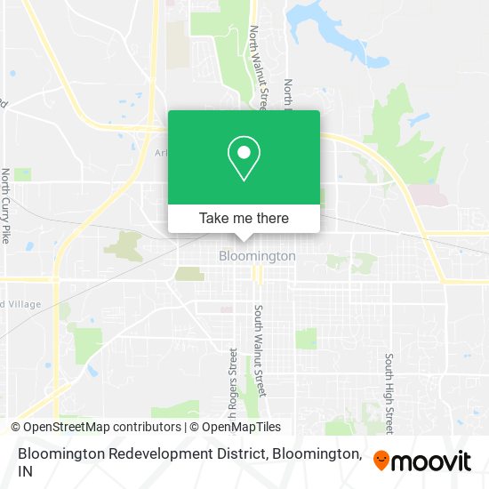 Bloomington Redevelopment District map