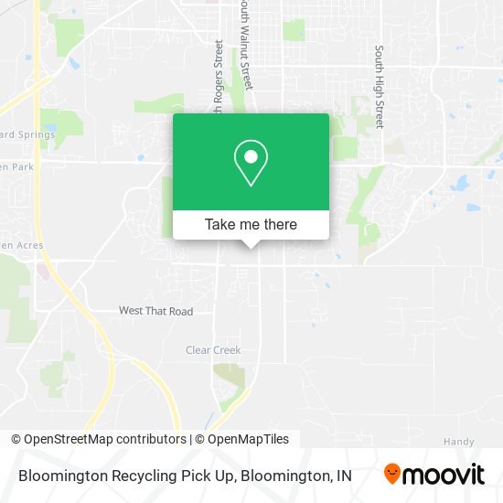Mapa de Bloomington Recycling Pick Up