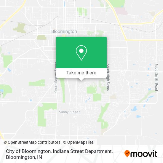 City of Bloomington, Indiana Street Department map