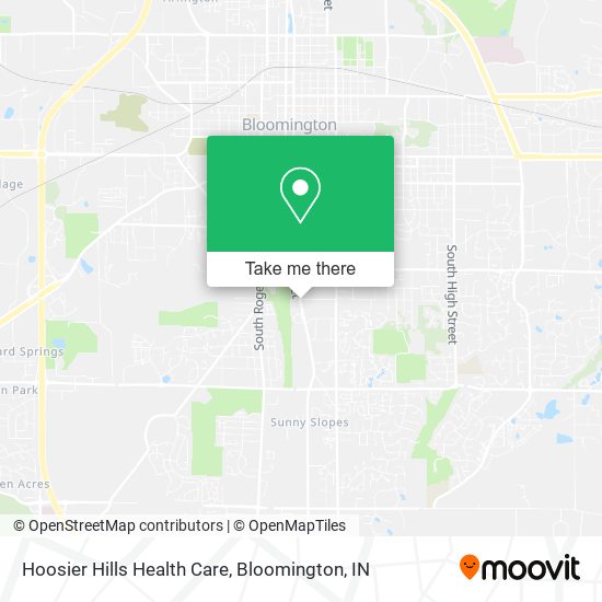 Hoosier Hills Health Care map