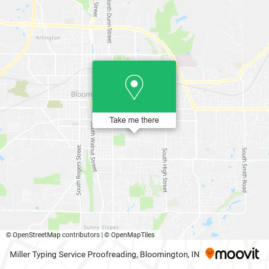 Miller Typing Service Proofreading map