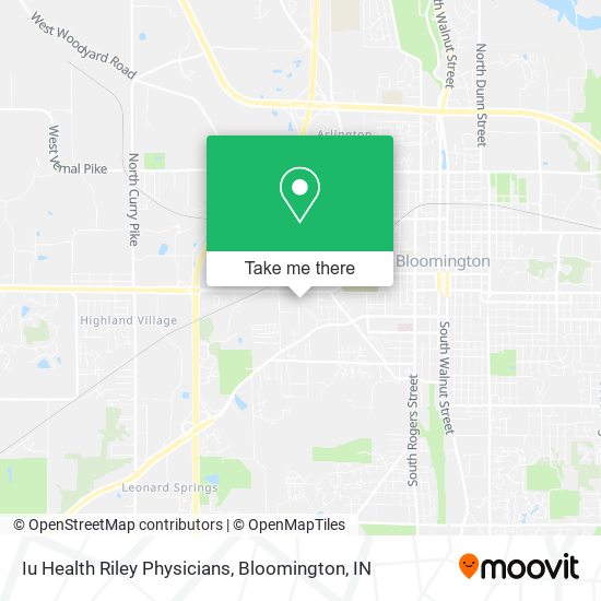 Mapa de Iu Health Riley Physicians